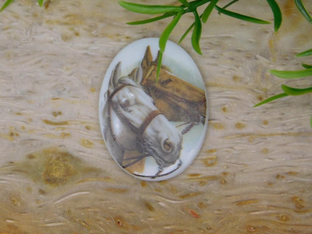 HORSE CABOCHON ROCK STONE LAPIDARY SPECIMEN: HORSE CABOCHON ROCK STONE LAPIDARY SPECIMEN