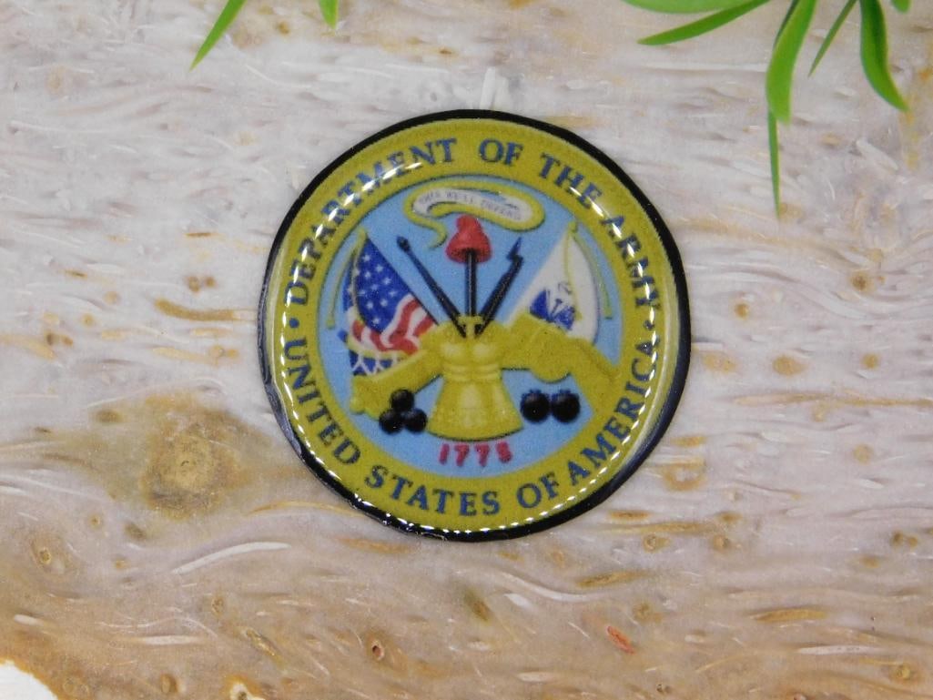 UNITED STATES ARMY CABOCHON ROCK STONE LAPIDARY SPECIMEN: UNITED STATES ARMY CABOCHON ROCK STONE LAPIDARY SPECIMEN