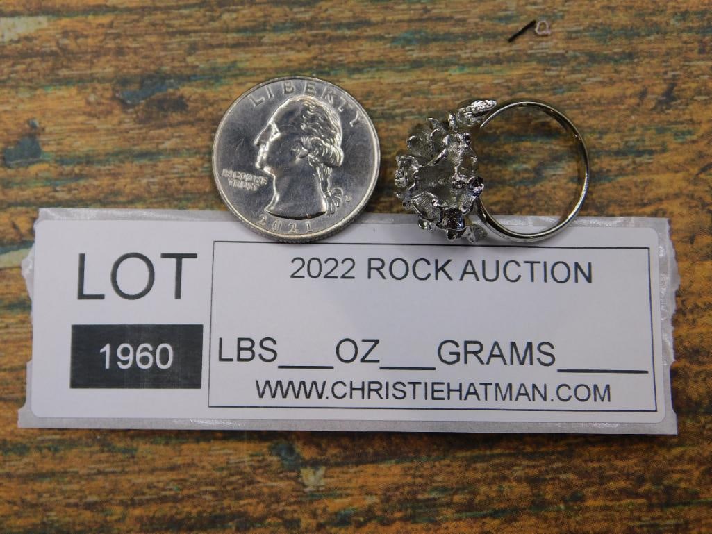 FLOWER RING ROCK STONE LAPIDARY SPECIMEN - 4