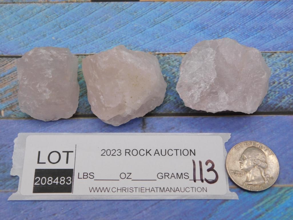 ROSE QUARTZ ROCK STONE LAPIDARY SPECIMEN - 2