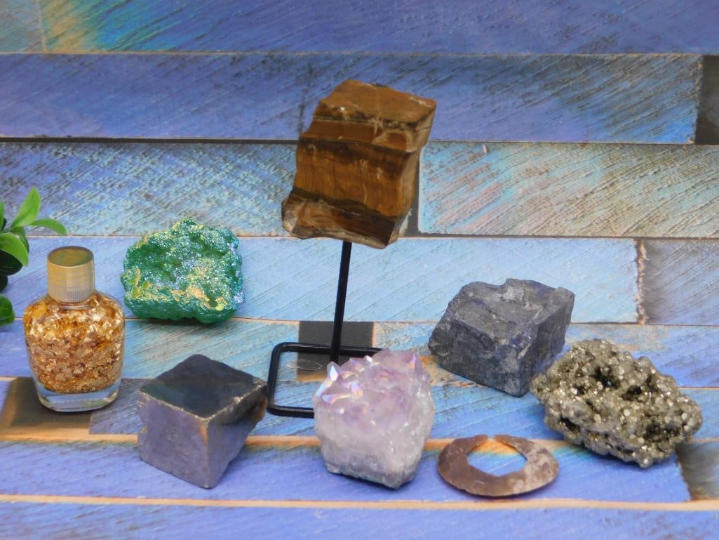 MIXED LOT ROCK STONE LAPIDARY SPECIMEN: MIXED LOT ROCK STONE LAPIDARY SPECIMEN