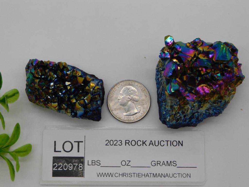 TITANIUM AMETHYST ROCK STONE LAPIDARY SPECIMEN - 2