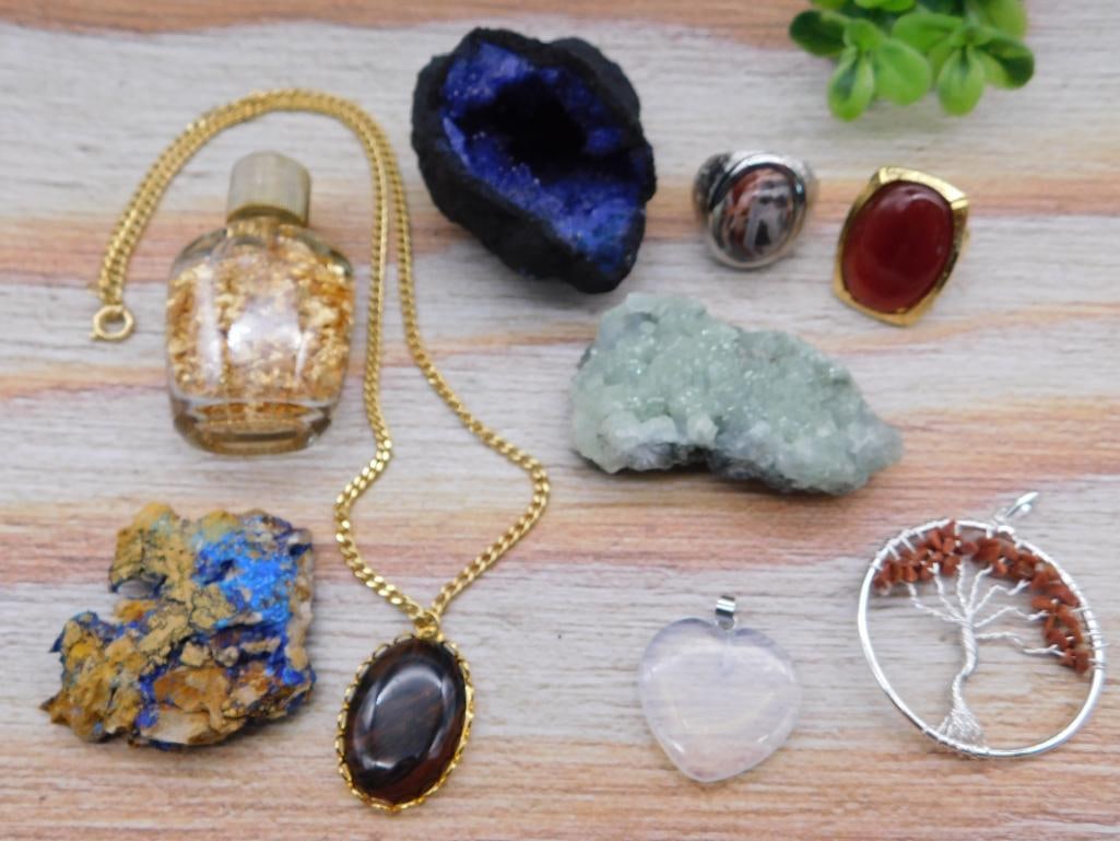 MIXED LOT ROCK STONE LAPIDARY SPECIMEN: MIXED LOT ROCK STONE LAPIDARY SPECIMEN