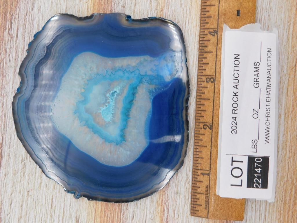 AGATE SLICE ROCK STONE LAPIDARY SPECIMEN - 2