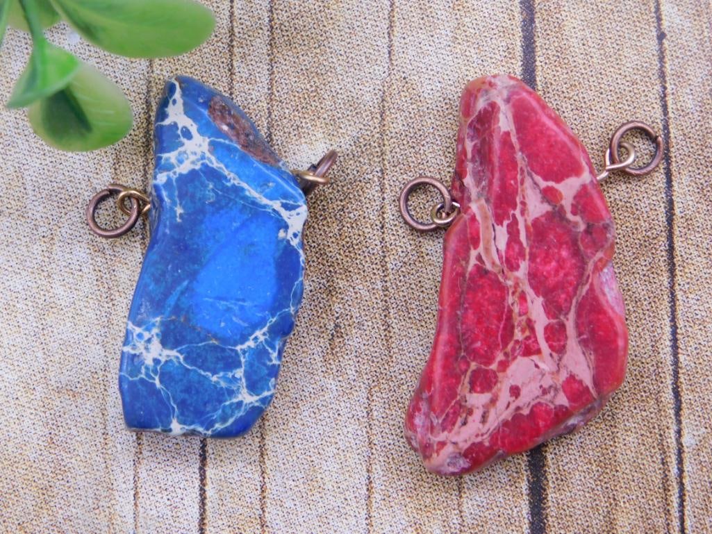 IMPRESSION JASPER PENDANTS ROCK STONE LAPIDARY SPECIMEN: IMPRESSION JASPER PENDANTS ROCK STONE LAPIDARY SPECIMEN