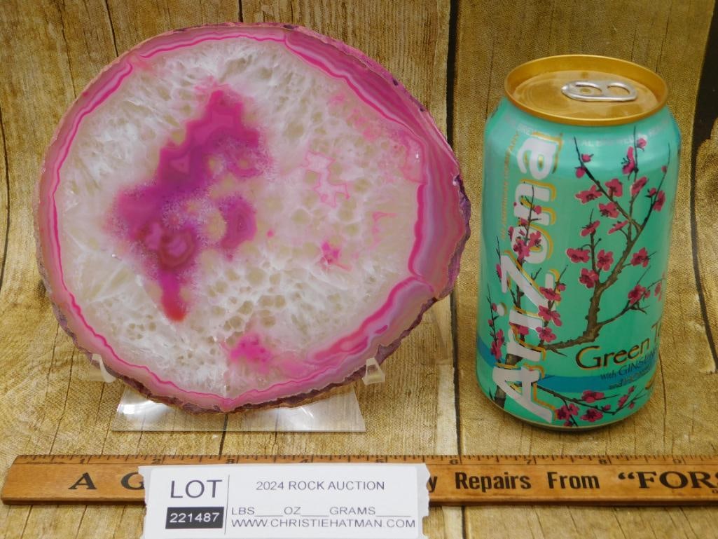 AGATE SLICE ROCK STONE LAPIDARY SPECIMEN - 2