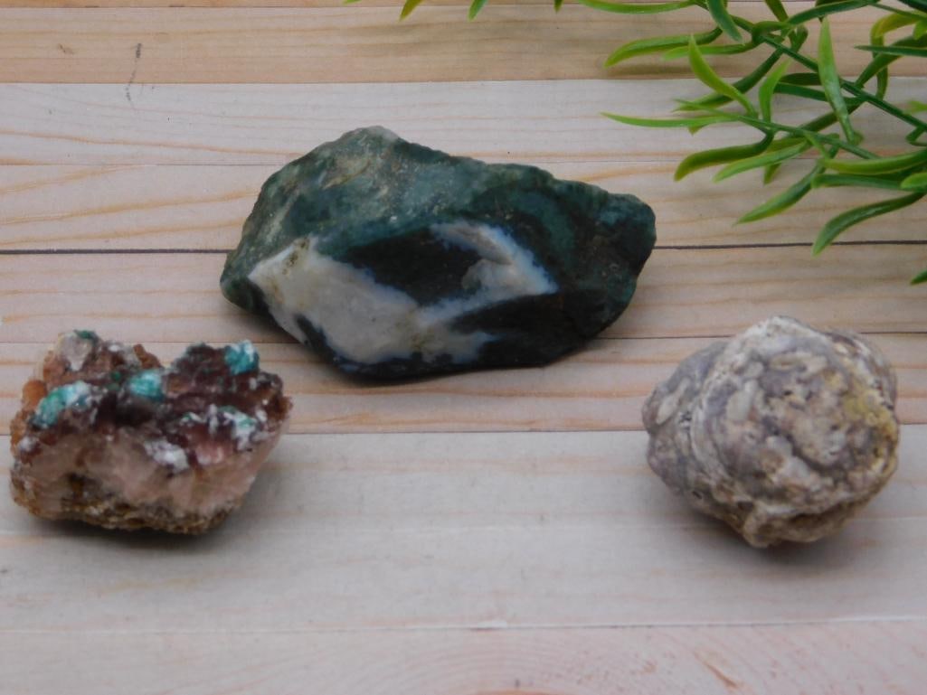 MIXED ROUGH LOT ROCK STONE LAPIDARY SPECIMEN (1 of 2)