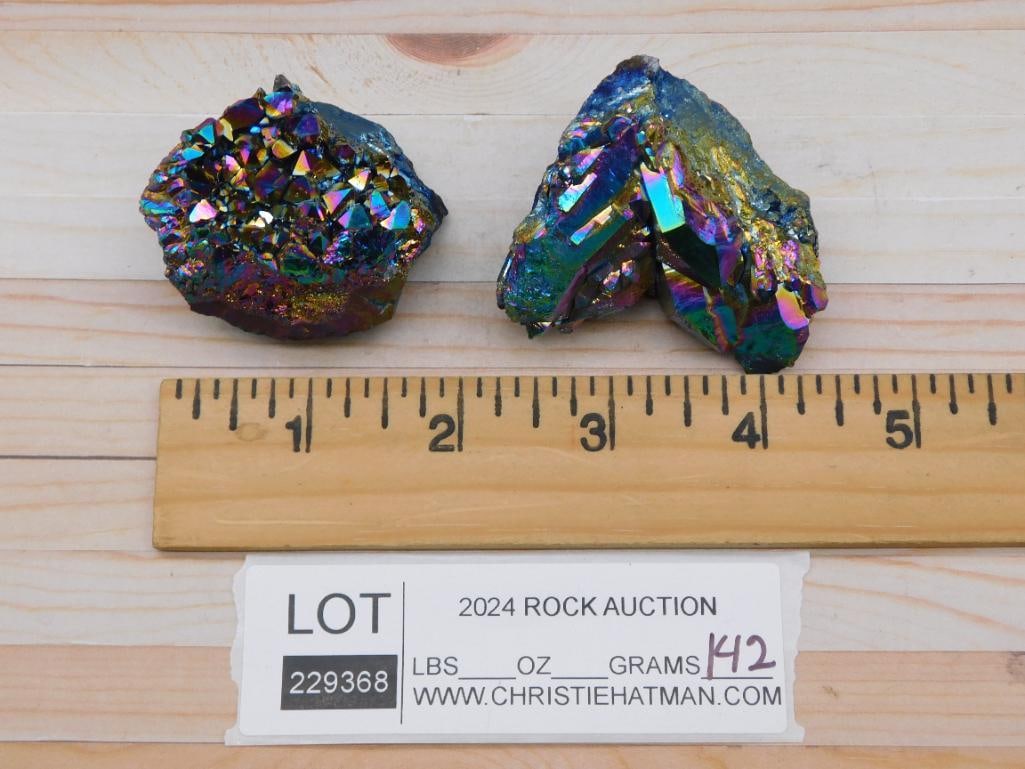 TITANIUM AMETHYST ROCK STONE LAPIDARY SPECIMEN - 2