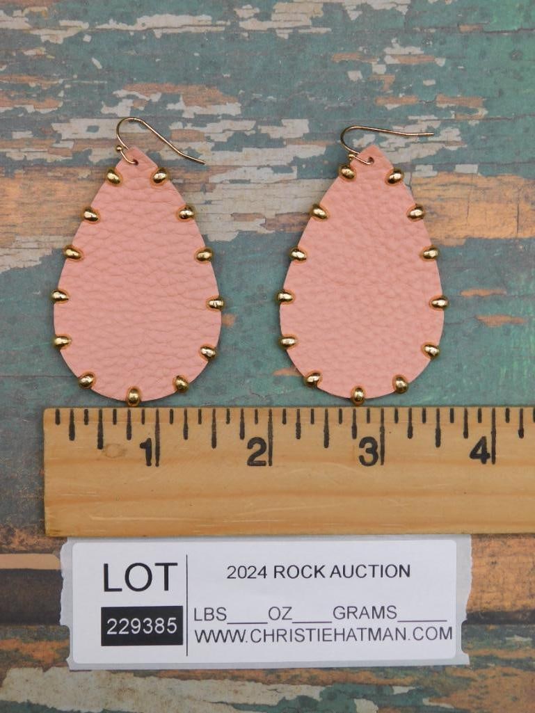 STUDDED TEAR DROP EARRINGS - 2