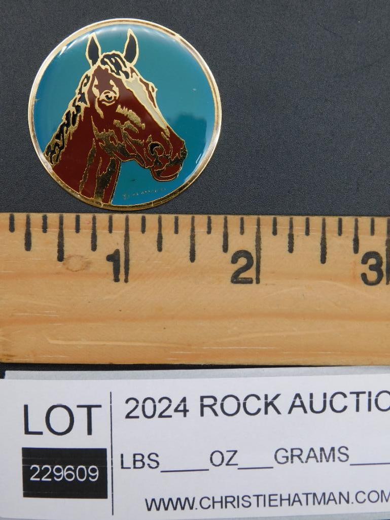 HORSE CABOCHON MEDALLION - 3