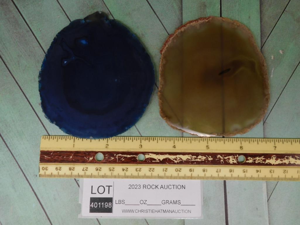 AGATE SLICES ROCK STONE LAPIDARY SPECIMEN - 2