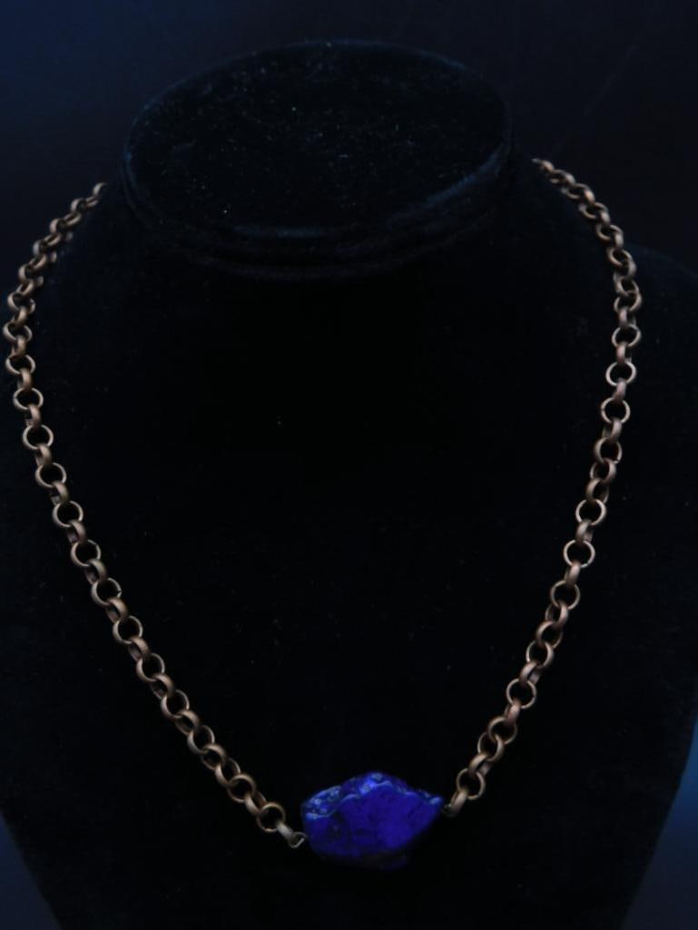 IMPRESSION JASPER PENDANT ON CHAIN NECKLACE - 2