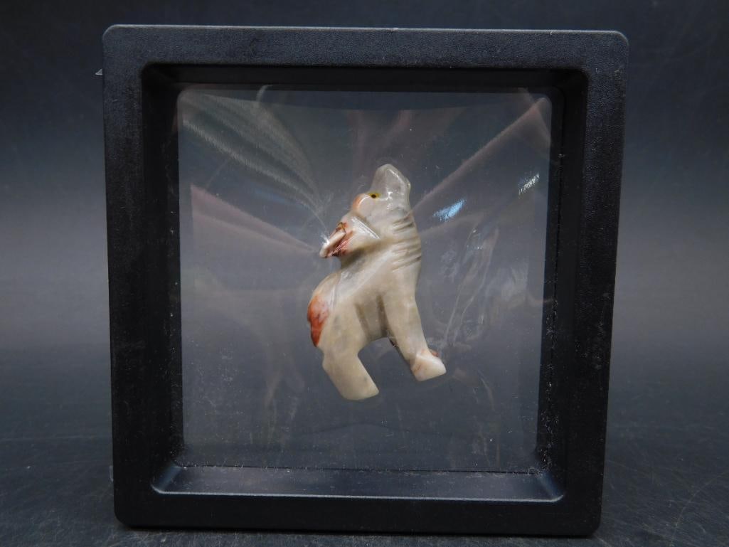 STONE WOLF ROCK STONE LAPIDARY SPECIMEN - 3