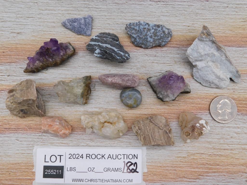 MIXED ROUGH ROCK STONE LAPIDARY SPECIMEN - 2