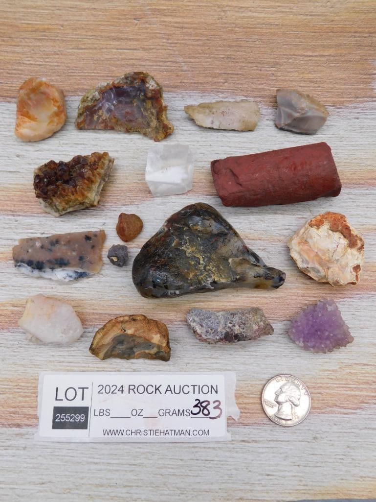 MIXED ROUGH ROCK STONE LAPIDARY SPECIMEN - 2