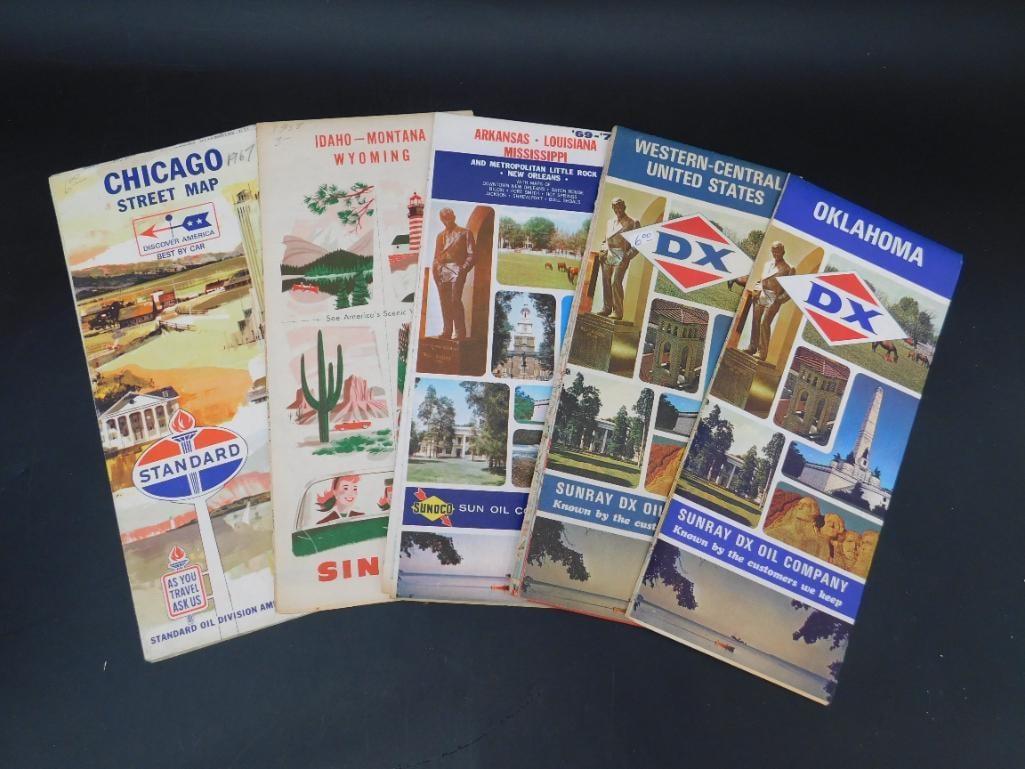 DX ROAD MAPS ASSORTED STATES VINTAGE ANTIQUE: DX ROAD MAPS ASSORTED STATES VINTAGE ANTIQUE