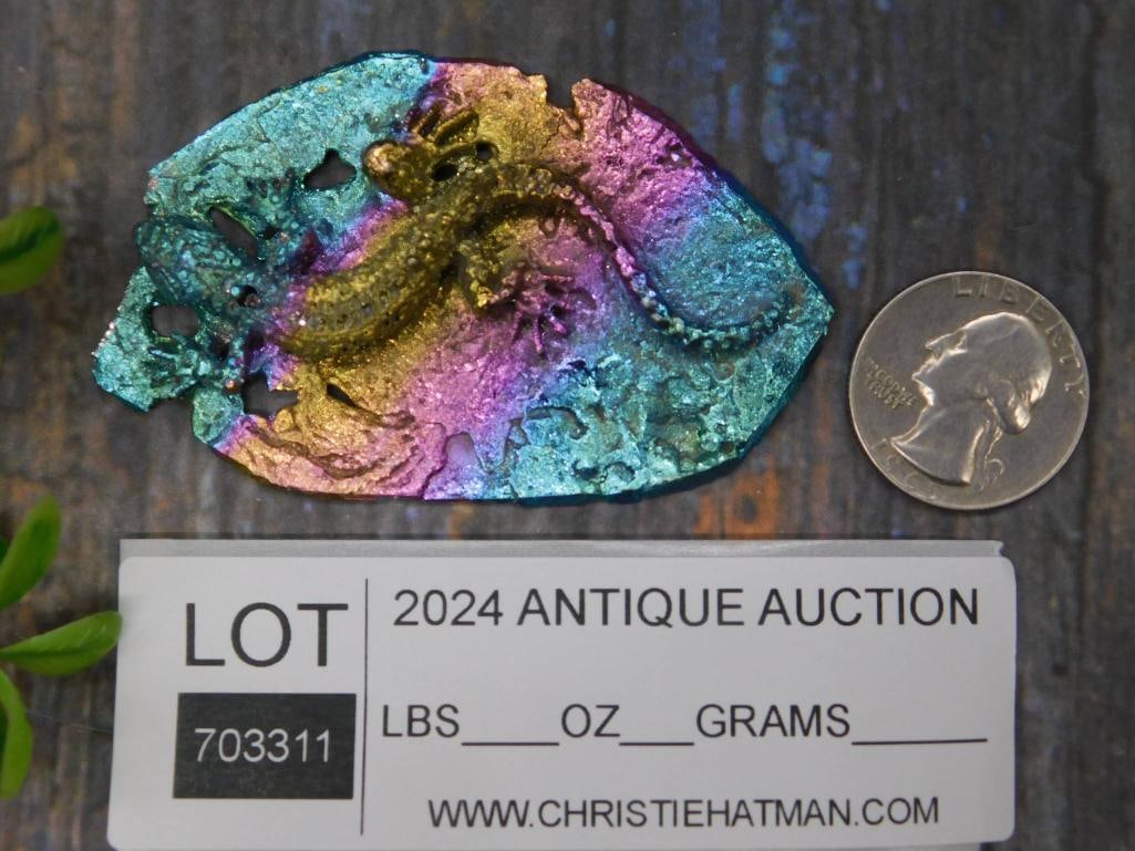 Bismuth Lizard Rock Stone Lapidary Specimen - 2