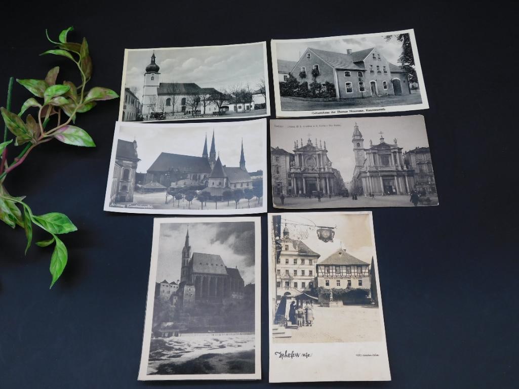 Set of 6 Vintage European Postcards: Set of 6 Vintage European Postcards