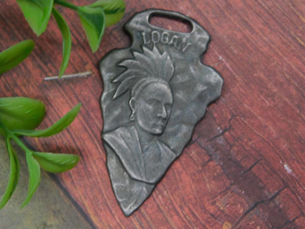 Arrowhead-Shaped Metal Watch Fob: Arrowhead-Shaped Metal Watch Fob