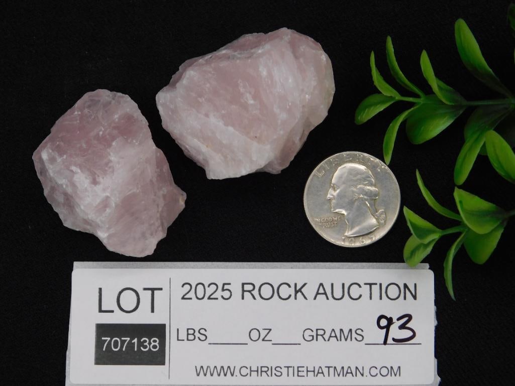 Two Rose Quartz Specimens for Auction - 3