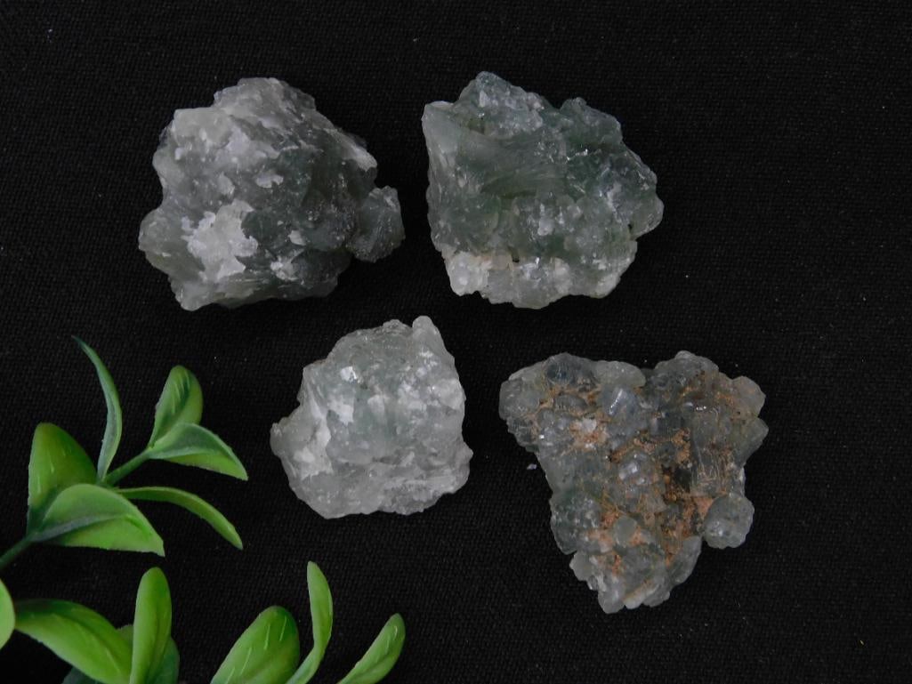 Four Green Mineral Rocks for Collectors: Four Green Mineral Rocks for Collectors