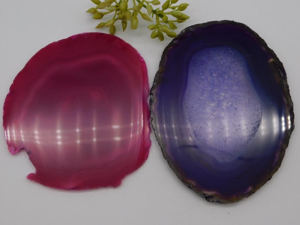 AGATE SLICES ROCK STONE LAPIDARY SPECIMEN: AGATE SLICES ROCK STONE LAPIDARY SPECIMEN