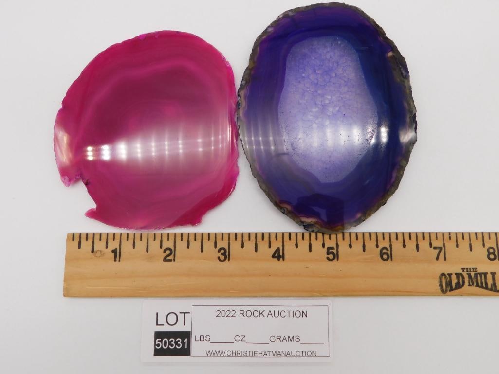 AGATE SLICES ROCK STONE LAPIDARY SPECIMEN - 2