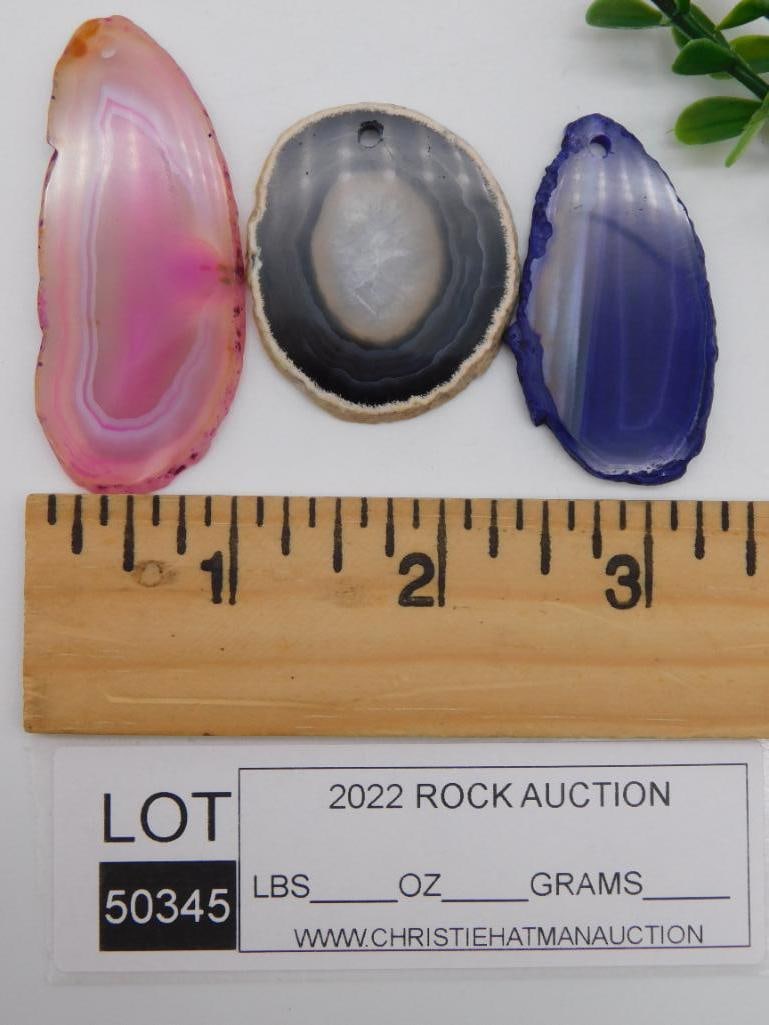 AGATE SLICES ROCK STONE LAPIDARY SPECIMEN - 2