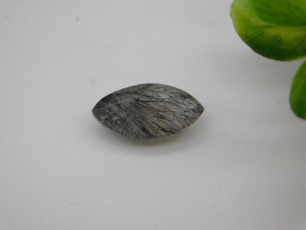 TOURMALATED QUARTZ ROCK STONE LAPIDARY SPECIMEN: TOURMALATED QUARTZ ROCK STONE LAPIDARY SPECIMEN