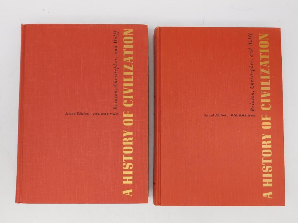 1955 A History of Civilization Two Book Set Volume One and Two by Brinton Christopher and Wolff: 1955 A History of Civilization Two Book Set Volume One and Two by Brinton Christopher and Wolff