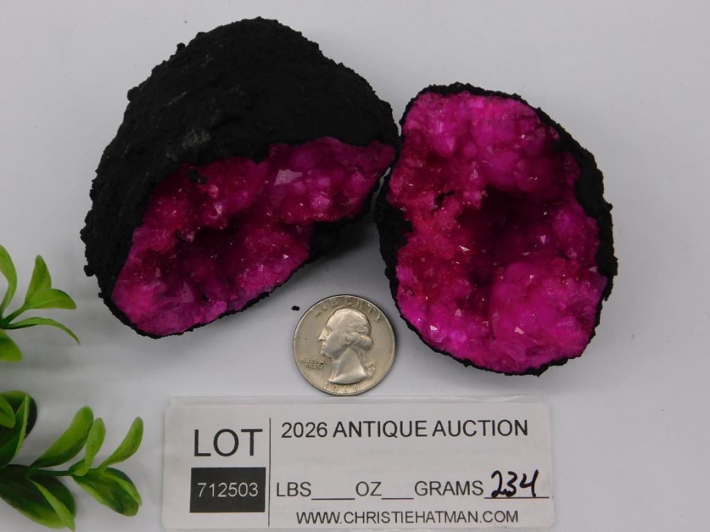 PINK GEODE ROCK STONE LAPIDARY SPECIMEN - 3