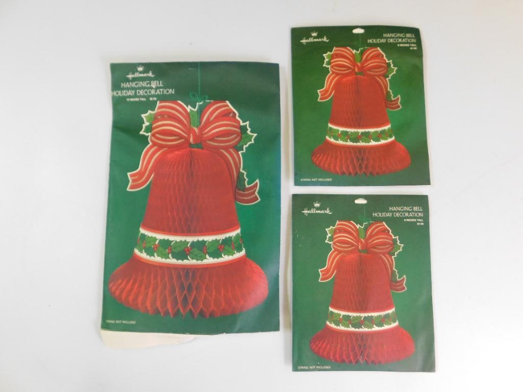 HALLMARK HANGING BELL HOLIDAY DECORATIONS VINTAGE ANTIQUE: HALLMARK HANGING BELL HOLIDAY DECORATIONS VINTAGE ANTIQUE