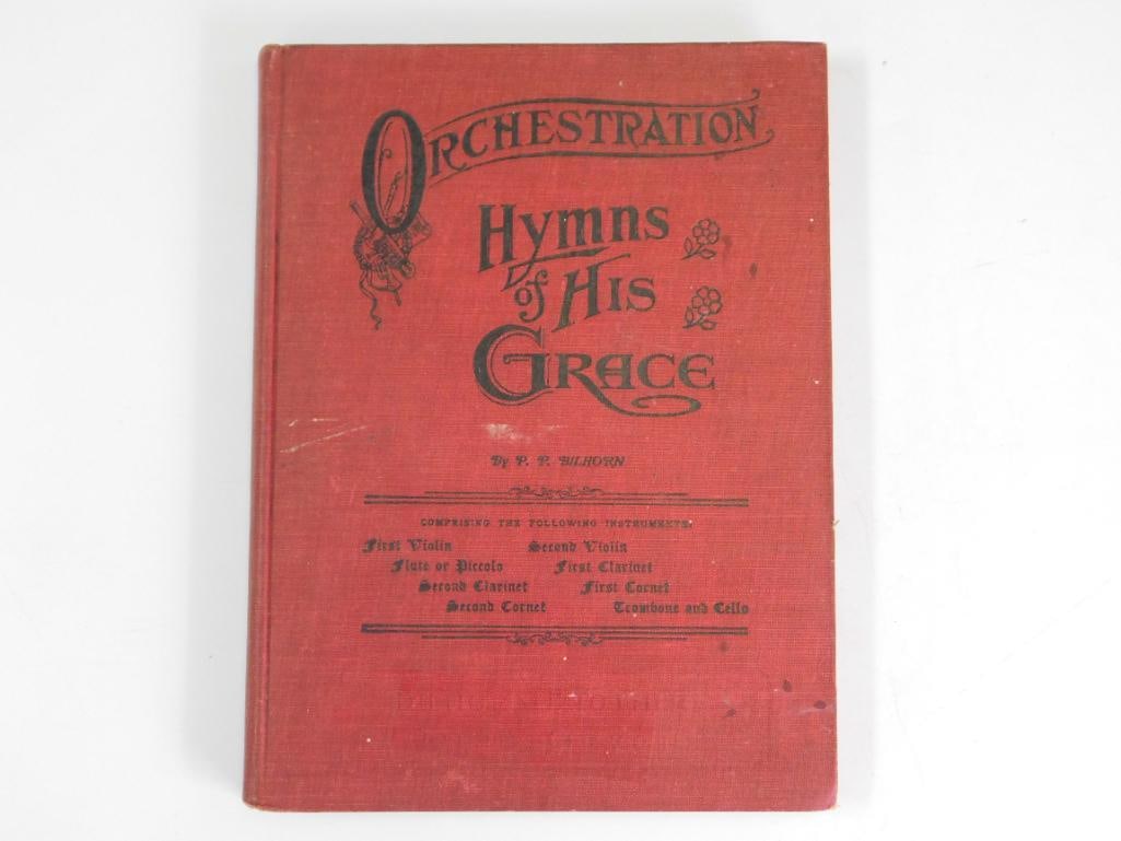 1908 ORCHESTRA ARRANGEMENT OF HYMNS OF HIS GRACE BOOK VINTAGE ANTIQUE: 1908 ORCHESTRA ARRANGEMENT OF HYMNS OF HIS GRACE BOOK VINTAGE ANTIQUE