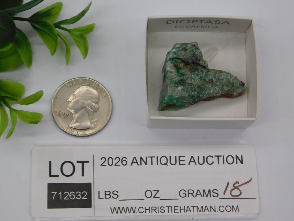 DIOPTASE ROCK STONE LAPIDARY SPECIMEN - 3