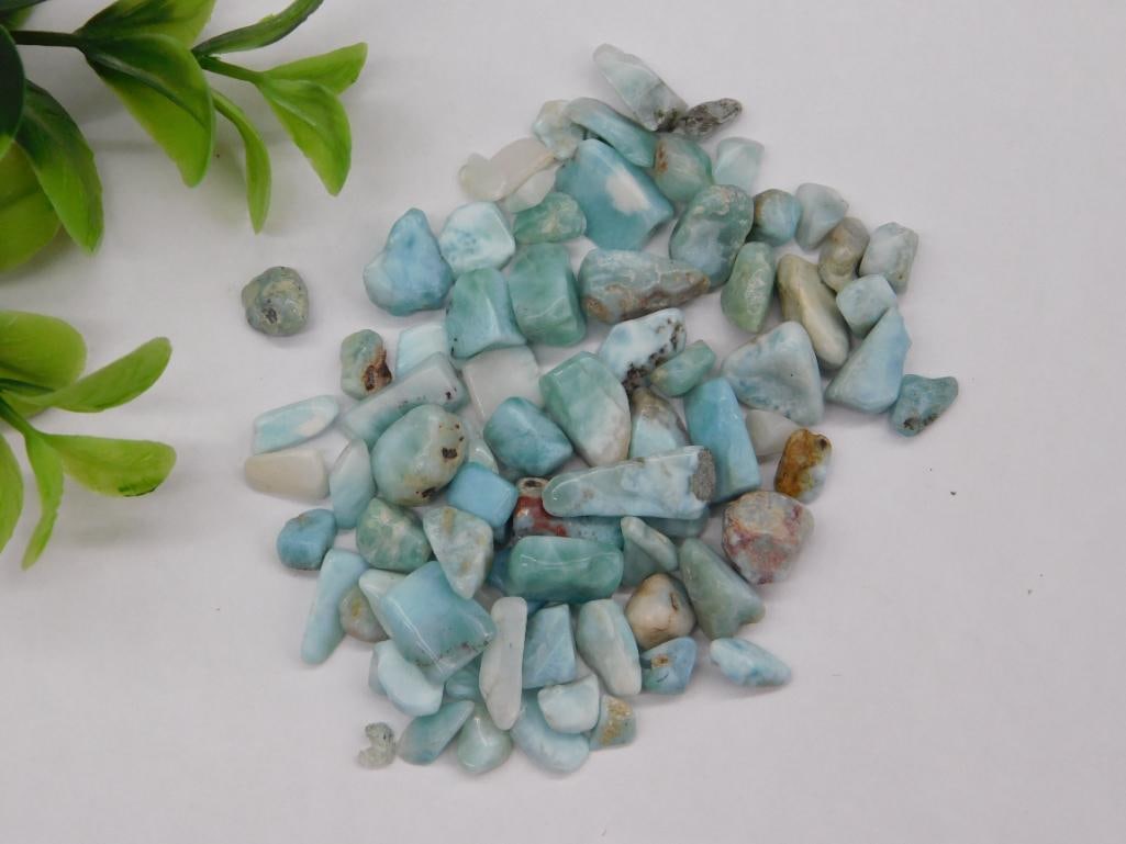 LARIMAR GEMSTONES ROCK STONE LAPIDARY SPECIMEN: LARIMAR GEMSTONES ROCK STONE LAPIDARY SPECIMEN