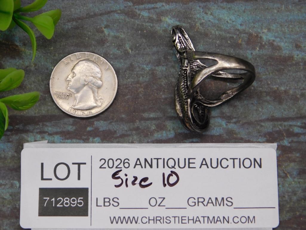 LIZARD RING SIZE 10 - 2