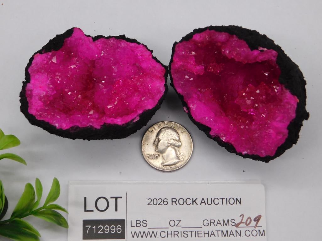 PINK GEODE ROCK STONE LAPIDARY SPECIMEN - 2