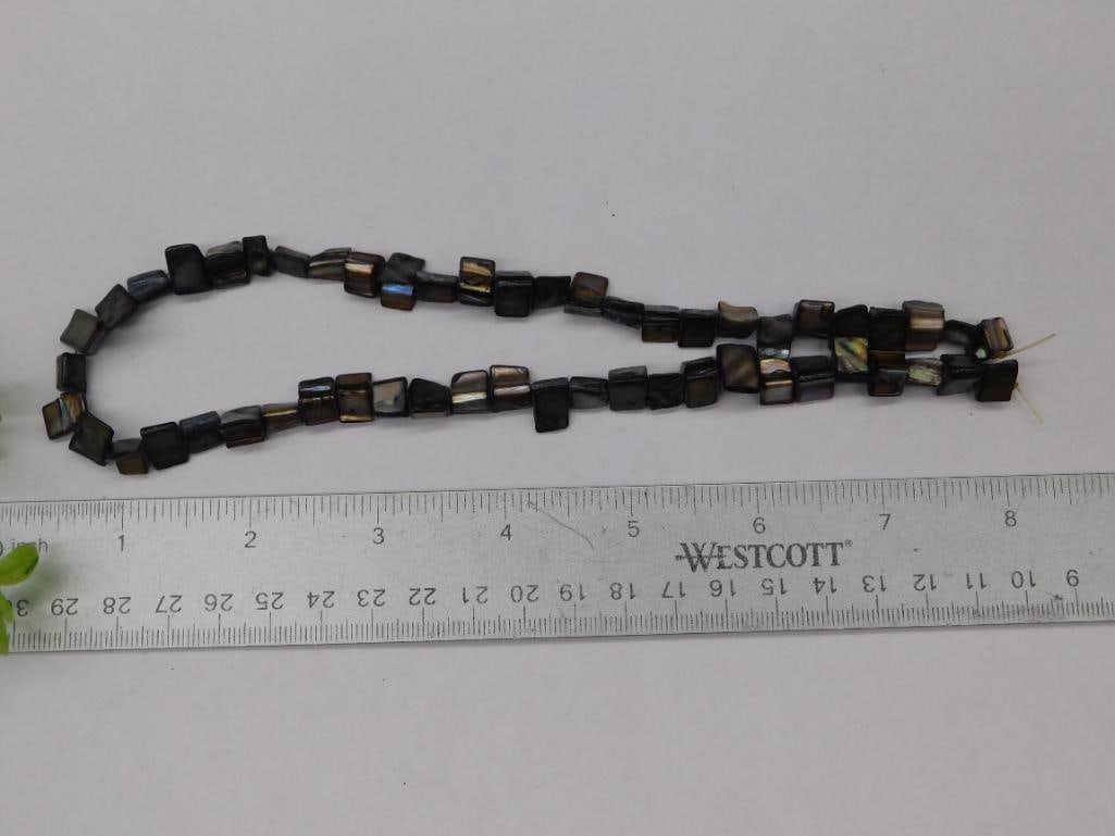 A SHELL BEADS ROCK STONE LAPIDARY SPECIMEN - 2