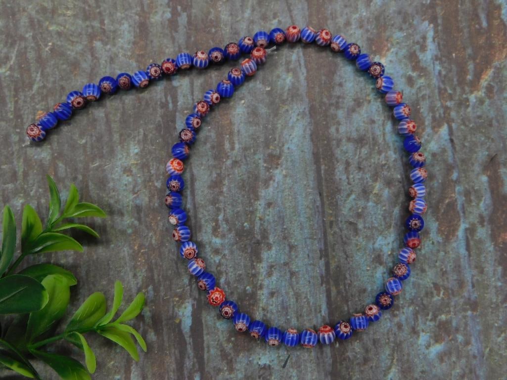 A AFRICAN TRADE BEADS ROCK STONE LAPIDARY SPECIMEN: AFRICAN TRADE BEADS ROCK STONE LAPIDARY SPECIMEN