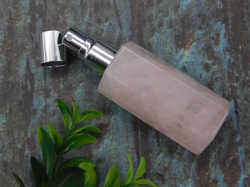 ROSE QUARTZ PERFUME BOTTLE ROCK STONE LAPIDARY SPECIMEN: ROSE QUARTZ PERFUME BOTTLE ROCK STONE LAPIDARY SPECIMEN