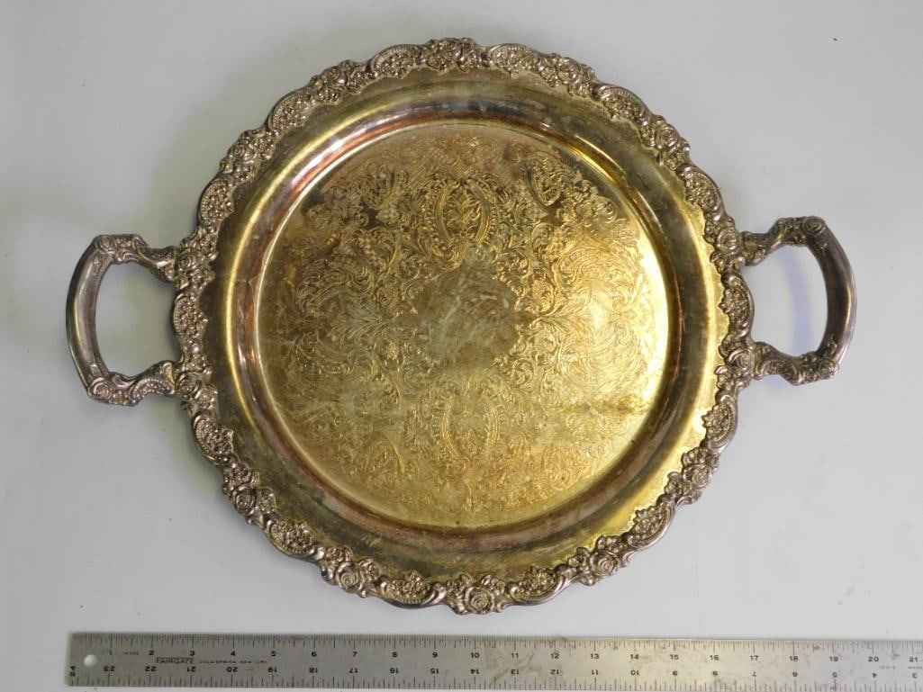 ONEIDA SILVERPLATE SERVING TRAY VINTAGE SERVING WARE - 3