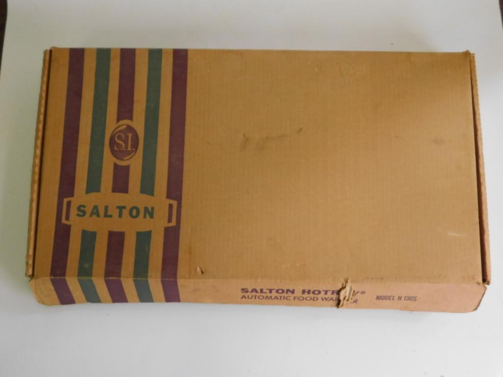 VINTAGE SALTON HOTRAY AUTOMATIC FOOD WARMER MID-CENTURY KITCHEN COLLECTIBLE ANTIQUE IN ORIGINAL BOX: VINTAGE SALTON HOTRAY AUTOMATIC FOOD WARMER MID-CENTURY KITCHEN COLLECTIBLE ANTIQUE IN ORIGINAL BOX