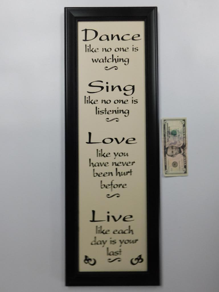 Inspirational Wall Art With Black Frame: Inspirational Wall Art With Black Frame