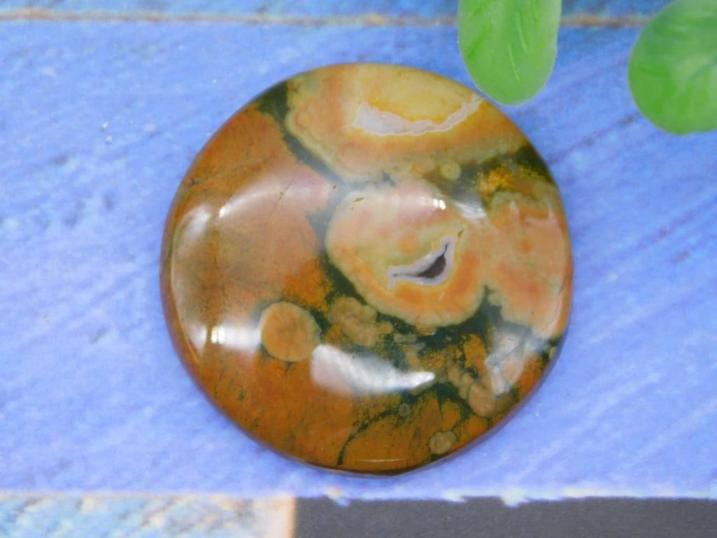 RHYOLITE CABOCHON ROCK STONE LAPIDARY SPECIMEN: RHYOLITE CABOCHON ROCK STONE LAPIDARY SPECIMEN