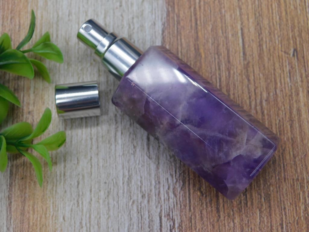 AMETHYST PERFUME BOTTLE ROCK STONE LAPIDARY SPECIMEN: AMETHYST PERFUME BOTTLE ROCK STONE LAPIDARY SPECIMEN