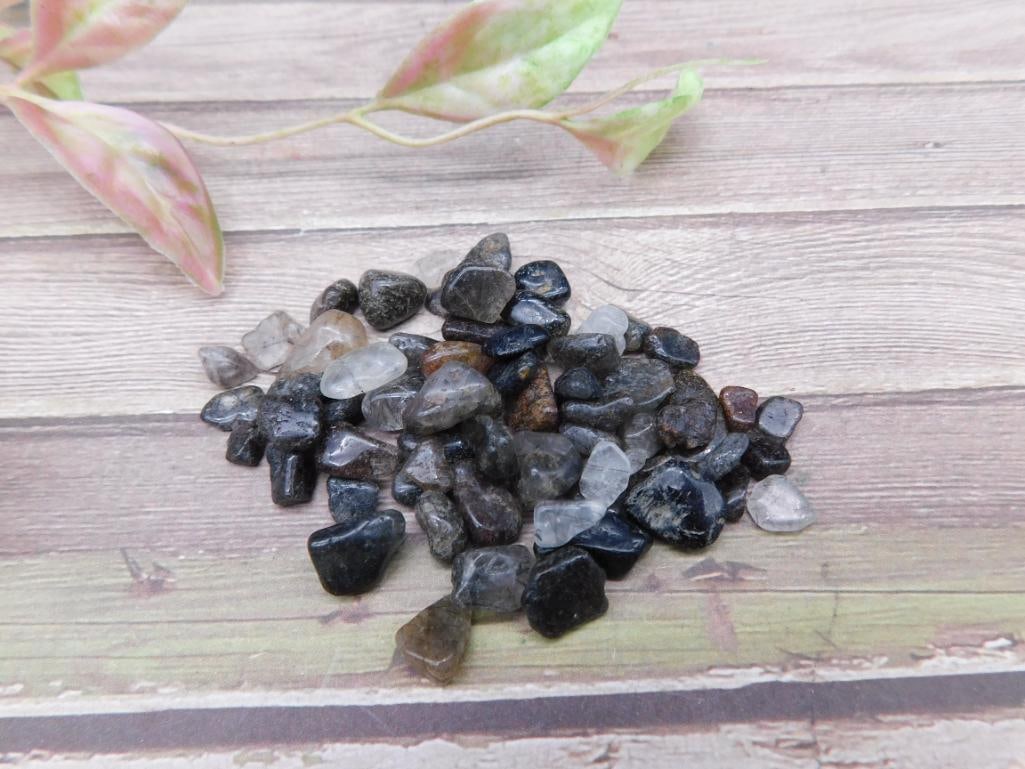 Rutilated Quartz Gemstones, 12 Grams: Rutilated Quartz Gemstones, 12 Grams