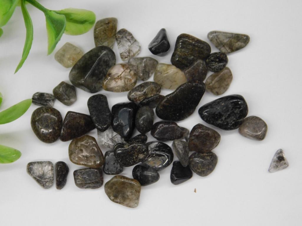 12 Grams Black Quartz Rock Stone Lapidary Specimen: 12 Grams Black Quartz Rock Stone Lapidary Specimen