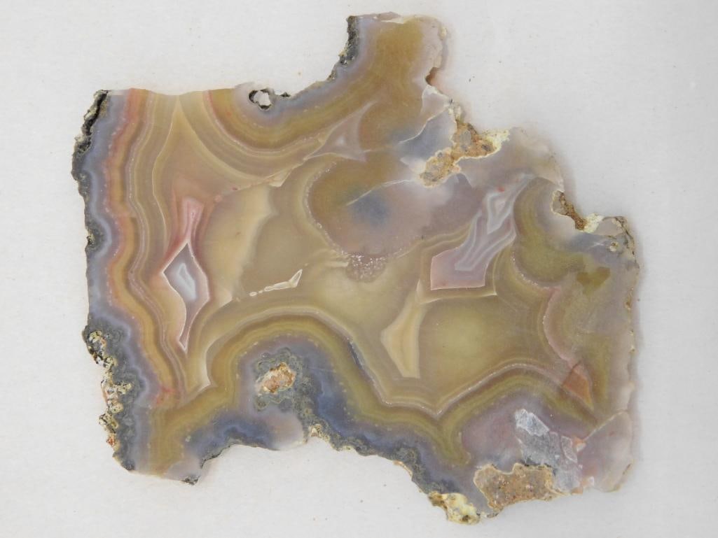 AGATE SLAB ROCK STONE LAPIDARY SPECIMEN: AGATE SLAB ROCK STONE LAPIDARY SPECIMEN