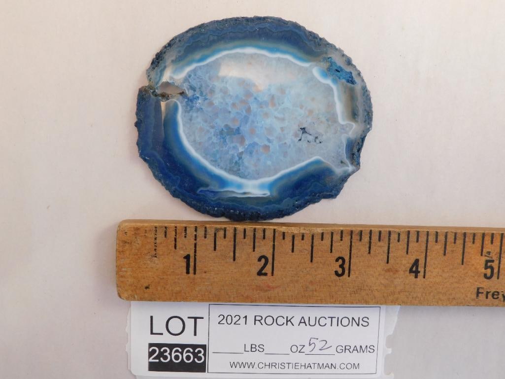 AGATE SLICE ROCK STONE LAPIDARY SPECIMEN - 2