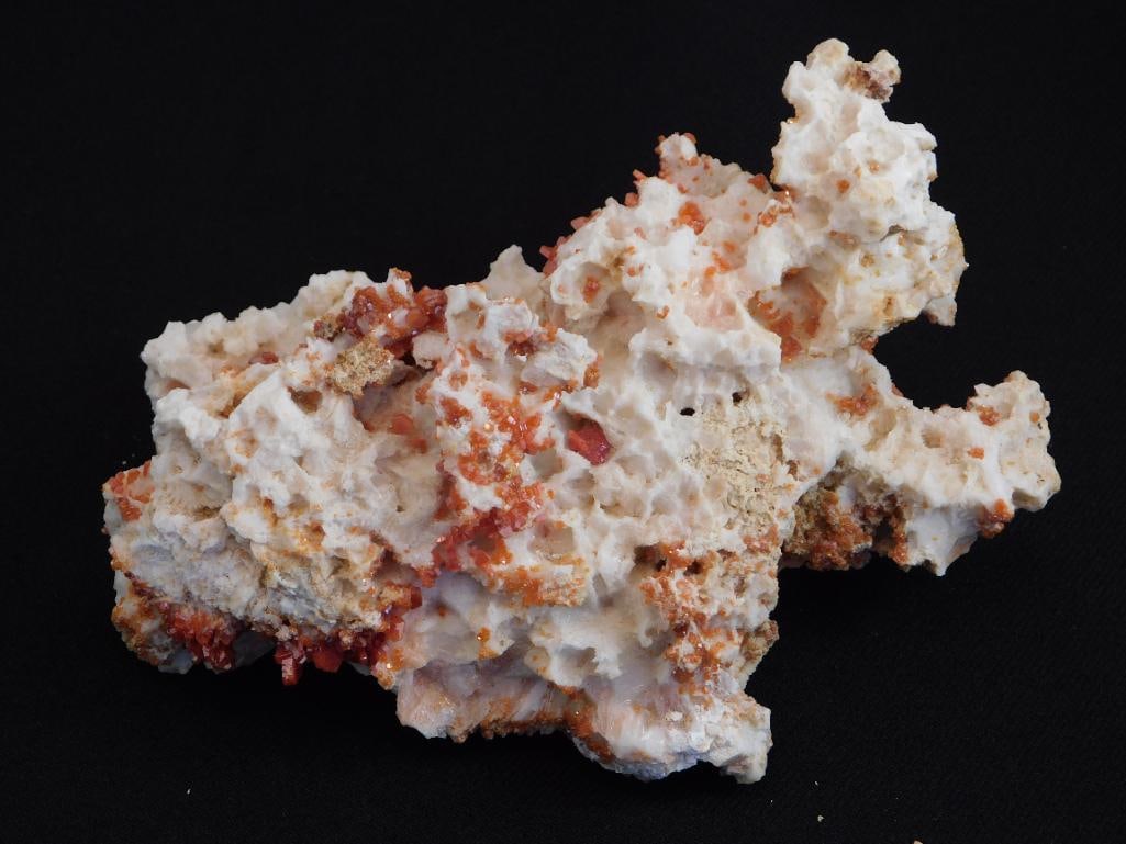 VANADINITE AND BARITE ROCK STONE LAPIDARY SPECIMEN: VANADINITE AND BARITE ROCK STONE LAPIDARY SPECIMEN